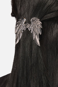 Black Friday - Winged Barrette Clip - silver