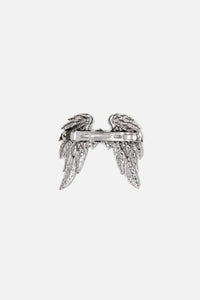Black Friday - Winged Barrette Clip - silver