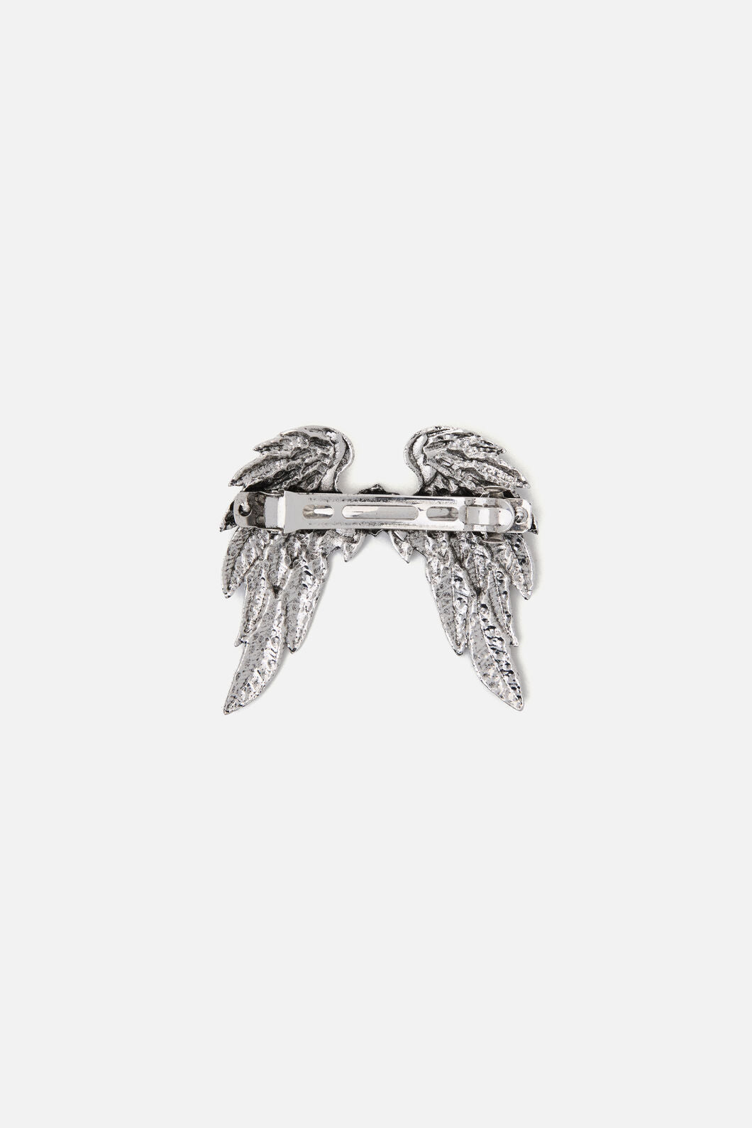Black Friday - Winged Barrette Clip - silver