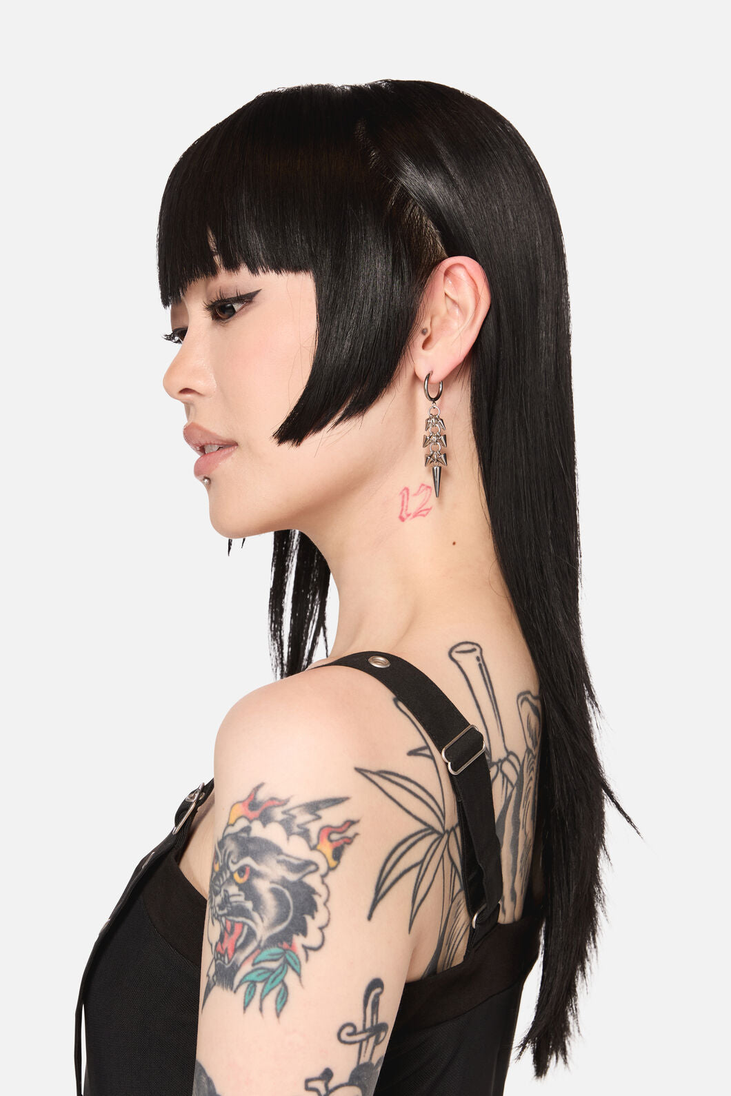 Black Friday - Chainlink SpikeSleeperEarrings - silver