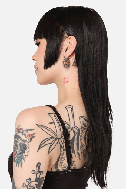 Black Friday - Gothic Statement Earrings - silver