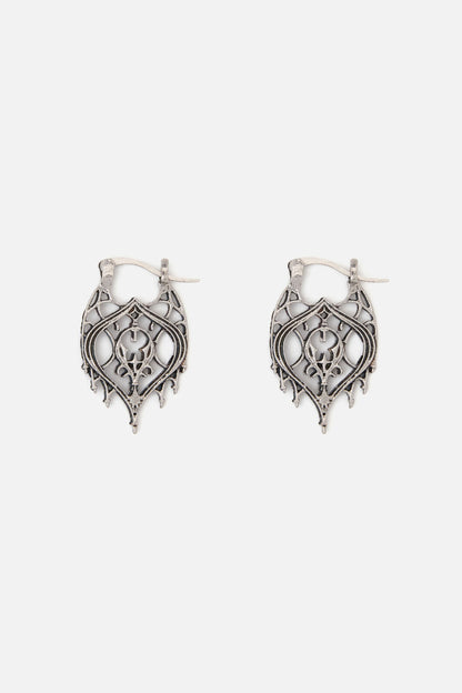 Black Friday - Gothic Statement Earrings - silver