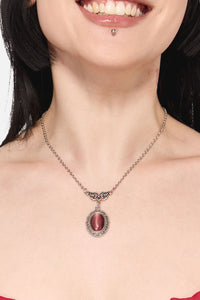 Black Friday - Pretty Purple Charm Necklace - silver