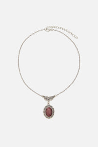 Black Friday - Pretty Purple Charm Necklace - silver