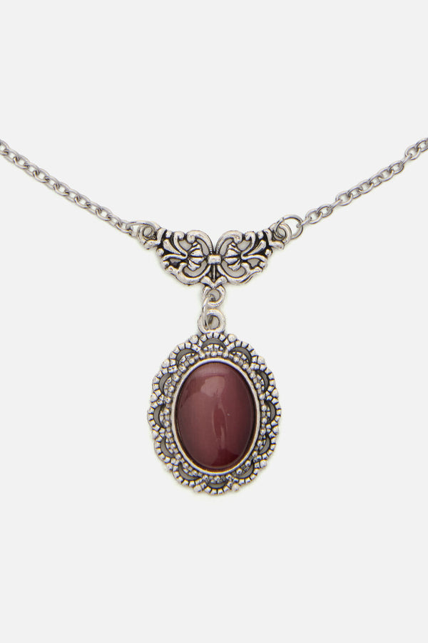 Black Friday - Pretty Purple Charm Necklace - silver