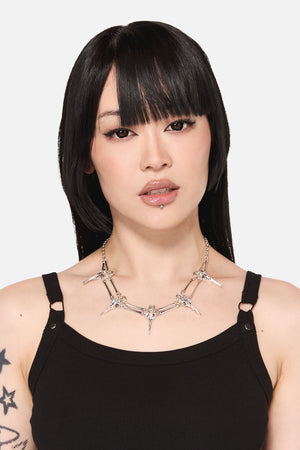 Black Friday - Animal Skull Necklace - silver