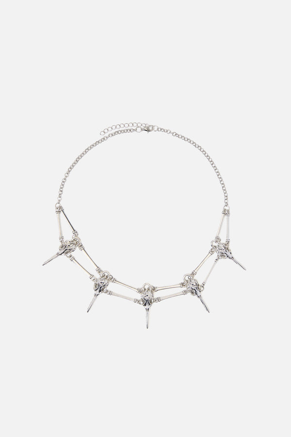 Black Friday - Animal Skull Necklace - silver