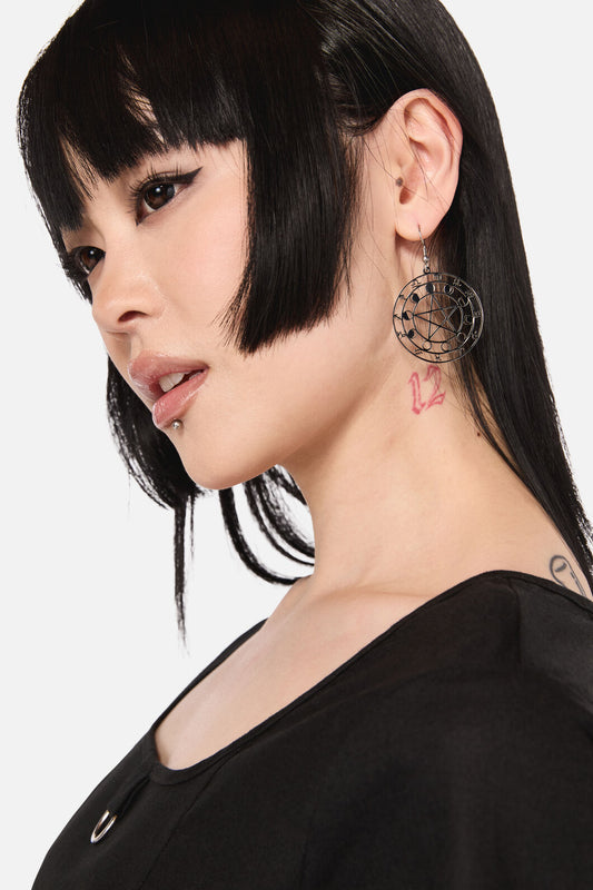 Black Friday - Witching Hour Earrings - silver