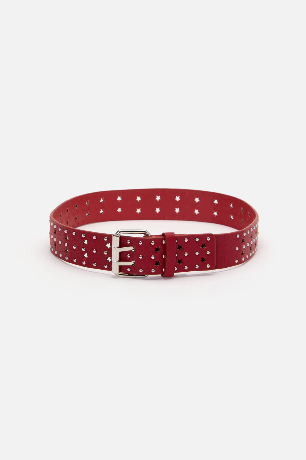 Black Friday - Star Notch Stud Belt - red