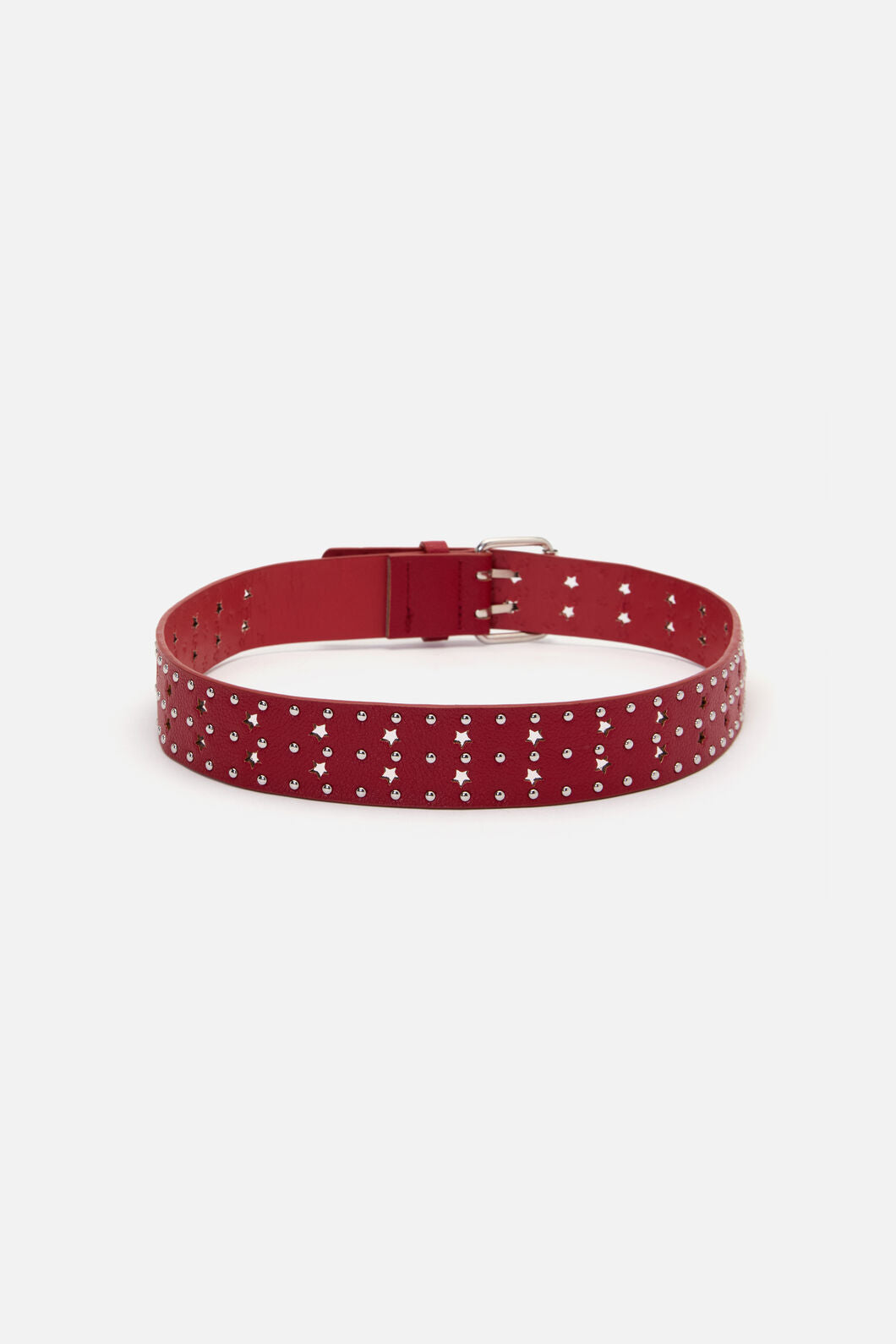 Black Friday - Star Notch Stud Belt - red