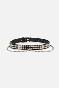 Black Friday - Heavy Chain Stud Belt - black