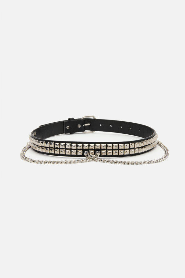 Black Friday - Heavy Chain Stud Belt - black