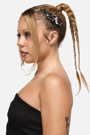 Black Friday - Abstract Hair Clip - gunmetal