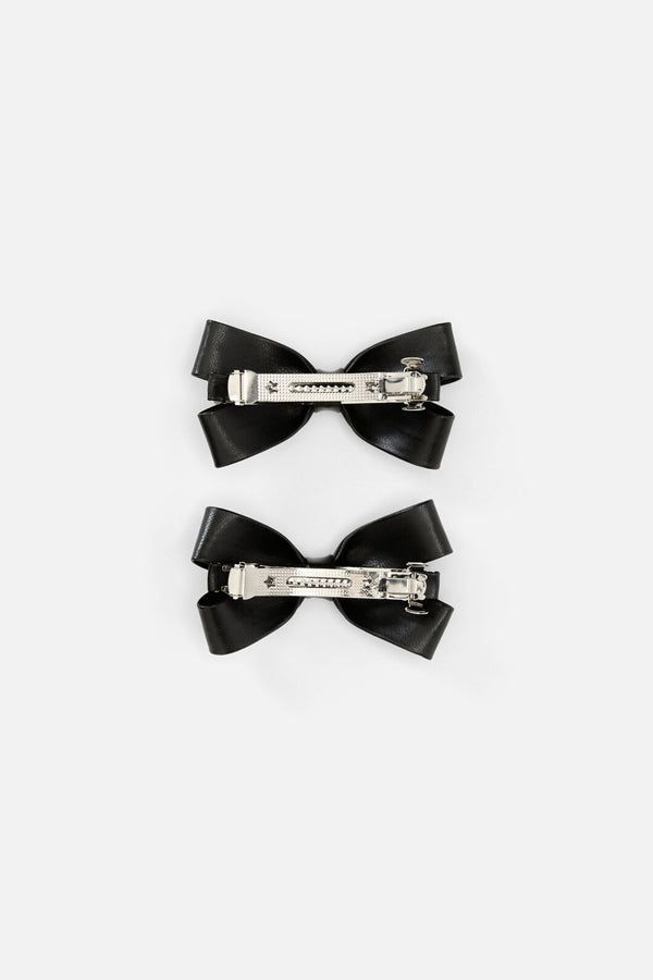 Black Friday - Eyelet Bow Clip - black