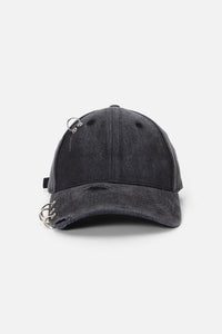 Black Friday - Simple Distressed Pierced Cap - grey