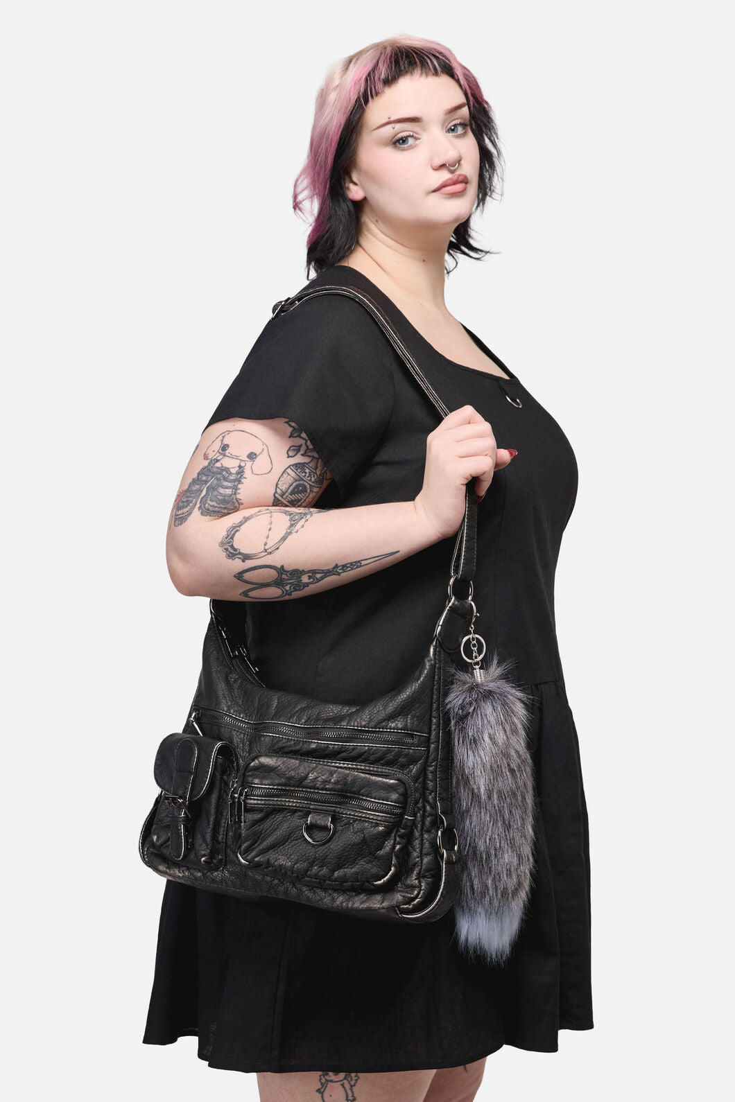 Black Friday - Black Tail Bag Charm - black