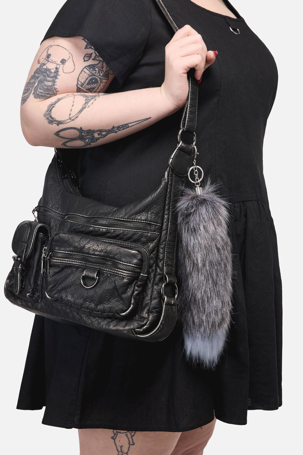 Black Friday - Black Tail Bag Charm - black