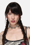 Black Friday - Abstract Choker Necklace - silver