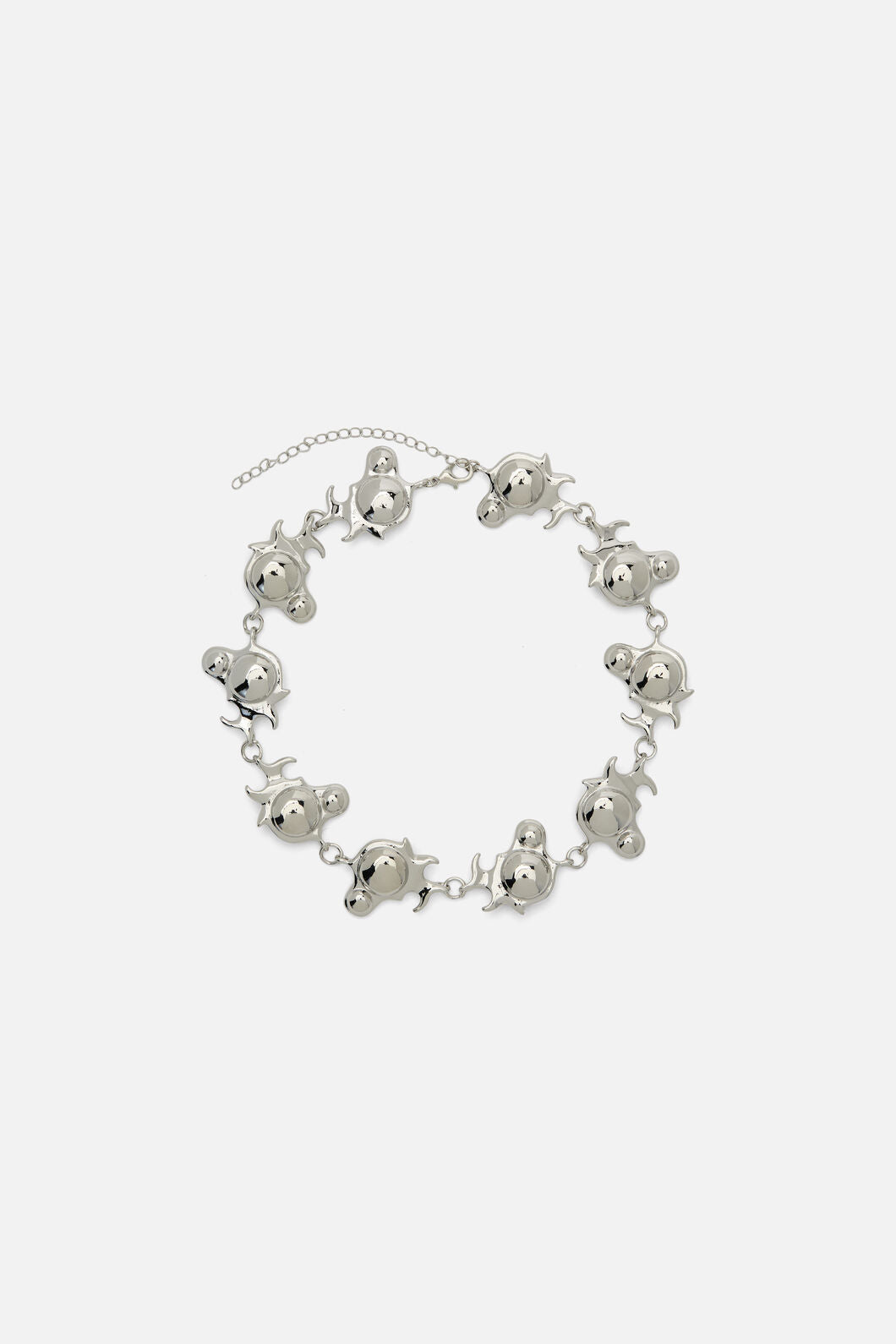 Black Friday - Abstract Choker Necklace - silver