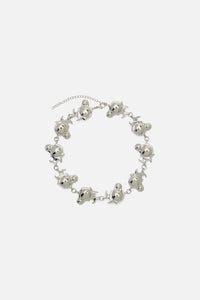 Black Friday - Abstract Choker Necklace - silver