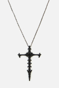 Black Friday - Boney Cross Pendant - black