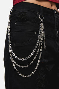 Black Friday - Drop Chain Pant Chain - silver