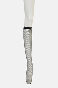 Black Friday - Knee High Fishnet Socks - black