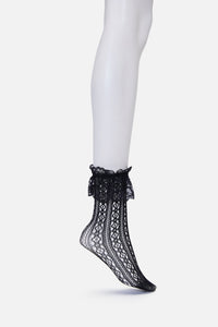 Black Friday - Lace Top Lace Socks - black