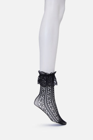 Black Friday - Lace Top Lace Socks - black