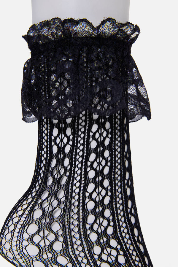 Black Friday - Lace Top Lace Socks - black