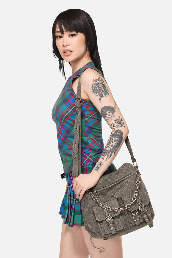 Black Friday - WornBuckle & ChainCrossbodyBag - army