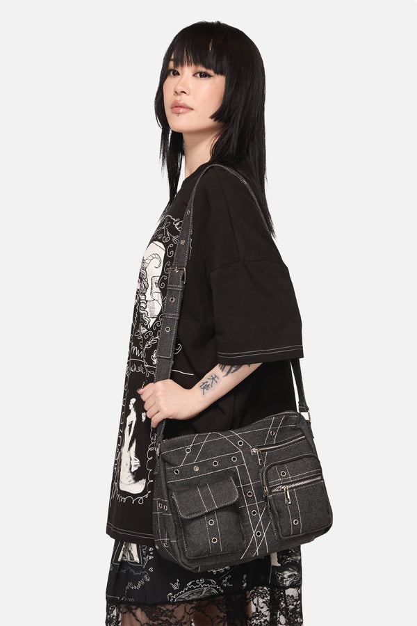 Black Friday - Curse Grunge Crossbody Bag - black