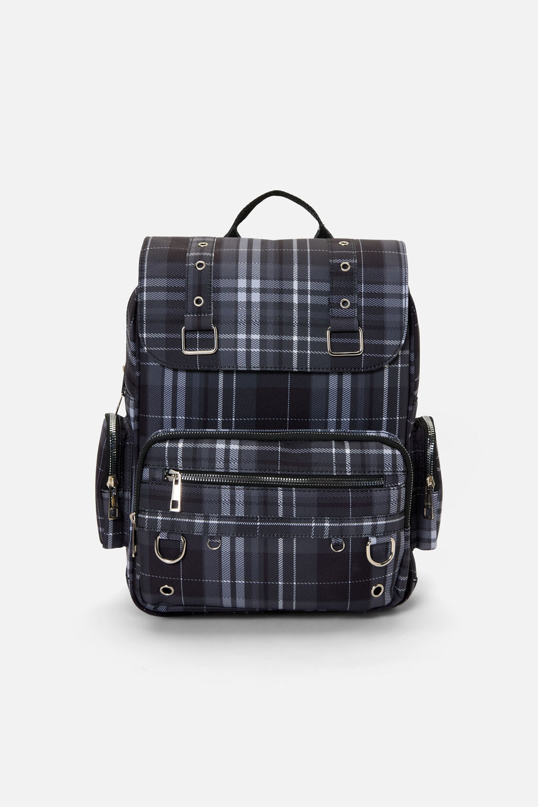 Black Friday - Grey Tartan Backpack - grey
