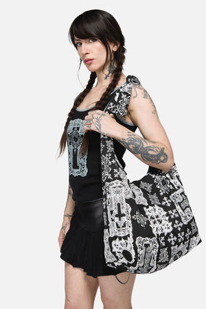 Black Friday - Crossed Slouch Bag - black