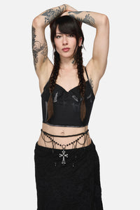 Black Friday - Cross & Charm Waist Belt - black
