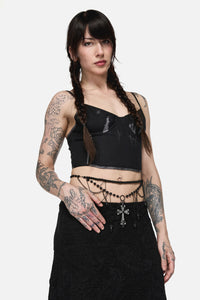 Black Friday - Cross & Charm Waist Belt - black