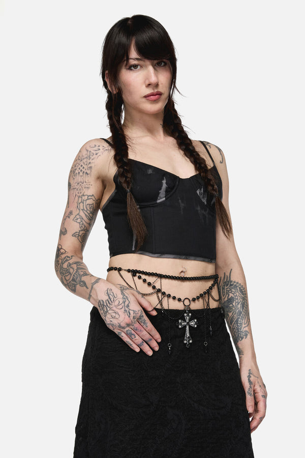 Black Friday - Cross & Charm Waist Belt - black