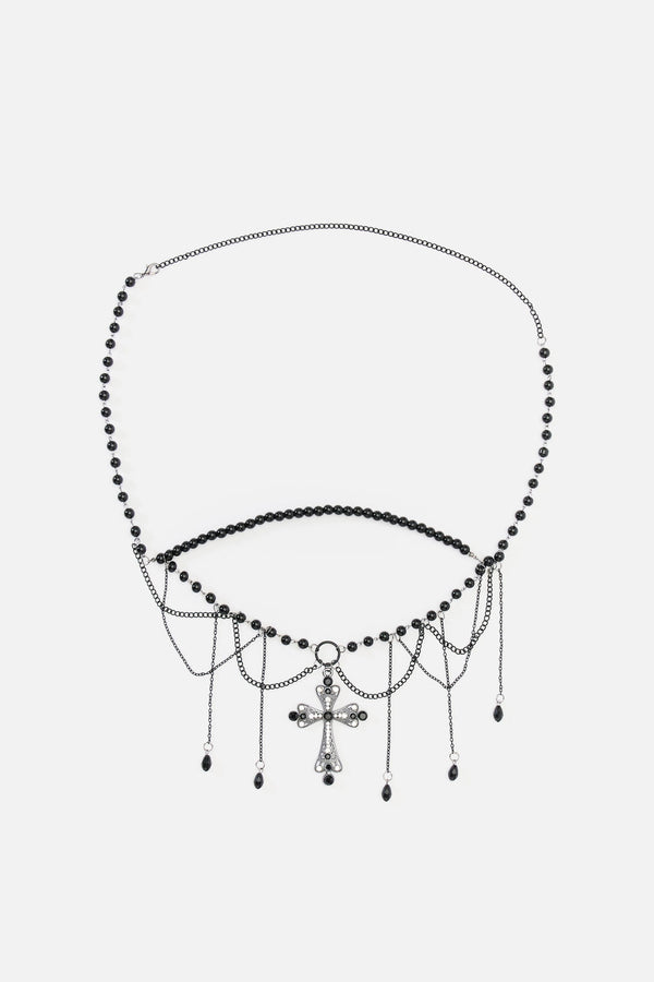 Black Friday - Cross & Charm Waist Belt - black