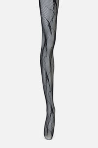 Black Friday - Cracked Butterfly Mesh Tights - black