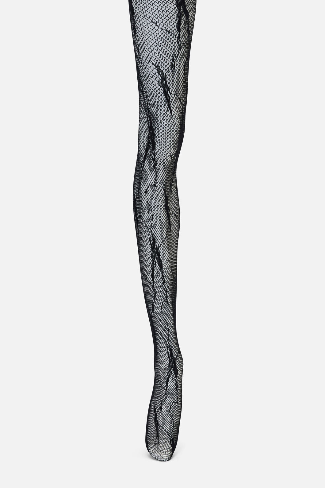 Black Friday - Cracked Butterfly Mesh Tights - black