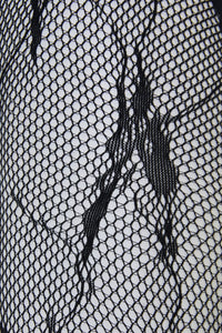 Black Friday - Cracked Butterfly Mesh Tights - black