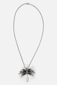 Black Friday - Abstract Winged Cross Necklace - silver