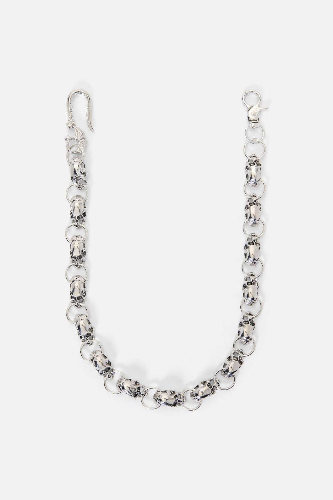 Black Friday - Skull & Ring Pant Chain - silver