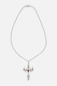 Black Friday - Spike Cross Necklace - silver