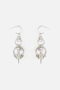 Black Friday - Spiked Bull Ring Earrings - silver