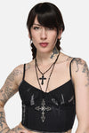 Black Friday - Double Cross Necklace - black