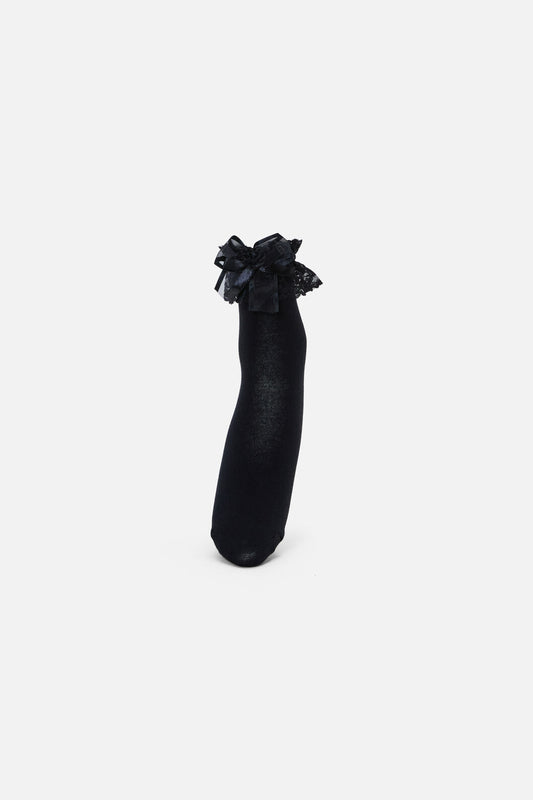 Black Friday - Black Classic Lace Top Socks - black