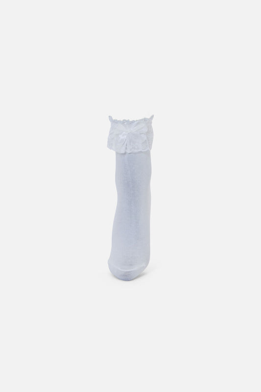 Black Friday - White Classic Lace Top Socks - white