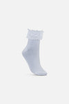 Black Friday - White Classic Lace Top Socks - white