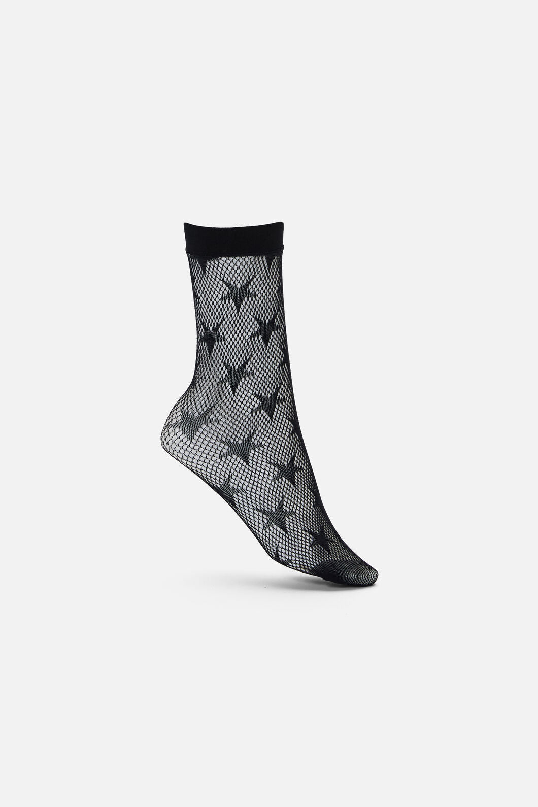 Black Friday - Stars Fishnet Socks - black